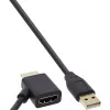 InLine HDMI adapteris V / K su USB-A maitinimo injektoriumi 0,5 m