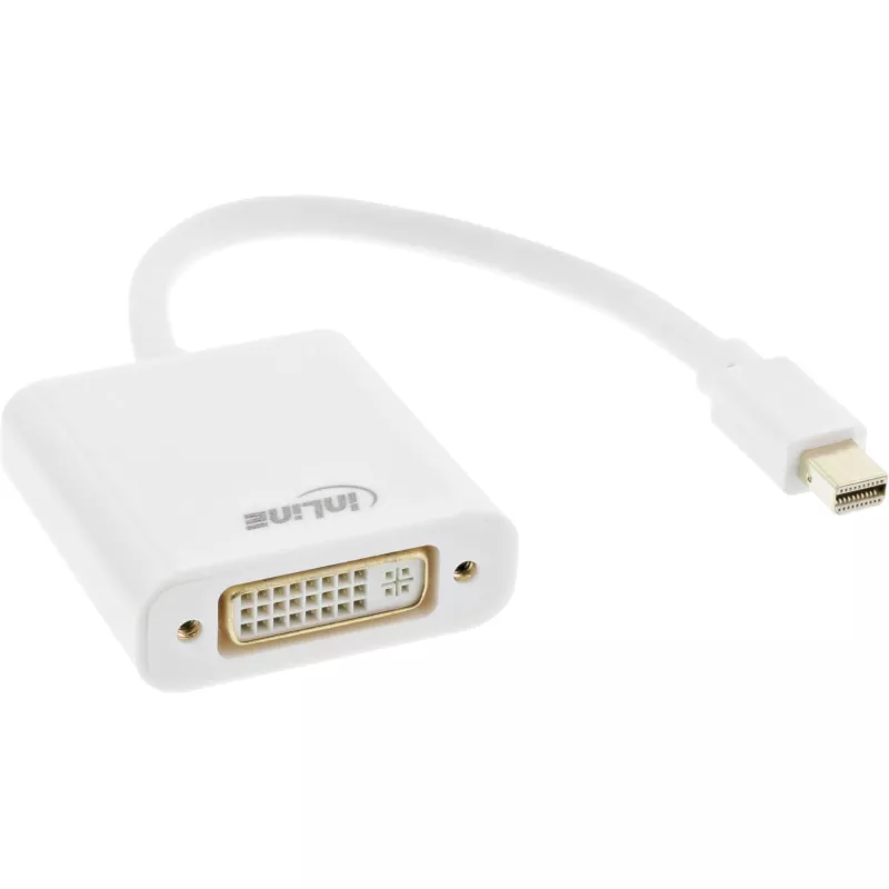 InLine Mini DisplayPort kištukas / DVI-D 24+1 adapterio lizdas baltas, 0,15 m