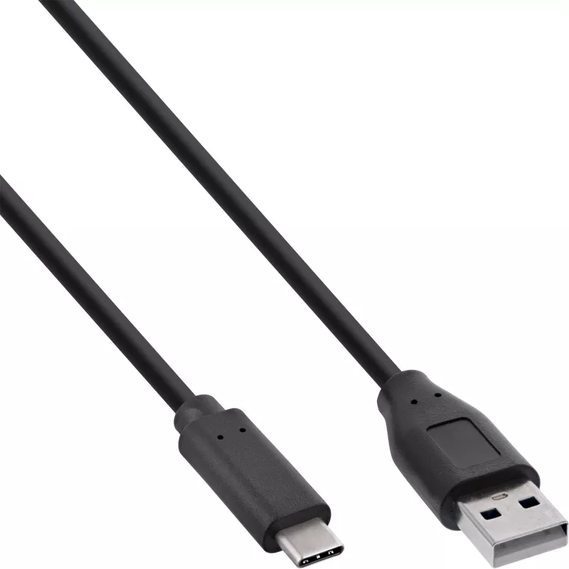 InLine USB 2.0 laidas, USB-C kištukas / USB-A kištukas, juodas, 3 m