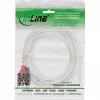 InLine 2x RCA laidas kištukas / 3,5 mm kištukas baltas/auksinis 10 m