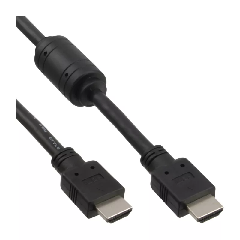 InLine HDMI laidas High Speed vyriškas + feritas juodas 1 m