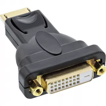InLine DisplayPort adapteris DisplayPort kištukas į DVI-D 24+1 lizdą juodas