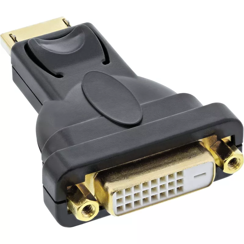 InLine DisplayPort adapteris DisplayPort kištukas į DVI-D 24+1 lizdą juodas