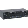 KVM Desktop Switch InLine 62644I 4 prievadų dviejų monitorių DP+HDMI 4K USB 3.0 garsas