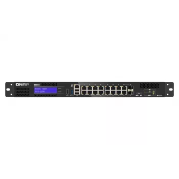 QNAP QGD-1600 valdomas Gigabit Ethernet (10/100/1000) 1U juoda, pilka