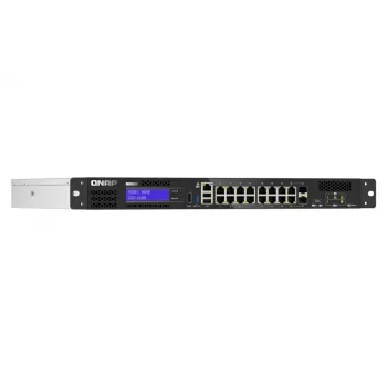 QNAP QGD-1600 valdomas Gigabit Ethernet (10/100/1000) 1U juoda, pilka