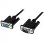 StarTech.com 1 m juodas DB9 RS232 serijinis nulinio modemo kabelis F/M, juodas, 1 m, DB-9, DB-9, kištukas, lizdas