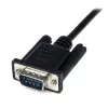 StarTech.com 1 m juodas DB9 RS232 serijinis nulinio modemo kabelis F/M, juodas, 1 m, DB-9, DB-9, kištukas, lizdas