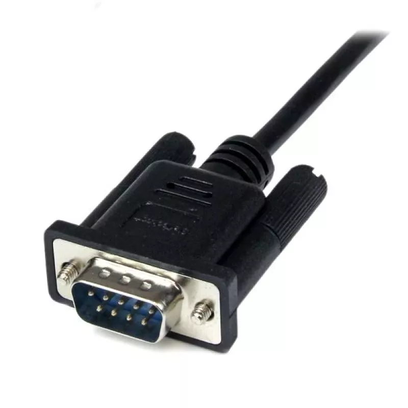 StarTech.com 1 m juodas DB9 RS232 serijinis nulinio modemo kabelis F/M, juodas, 1 m, DB-9, DB-9, kištukas, lizdas