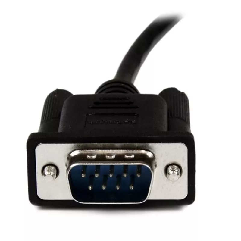 StarTech.com 1 m juodas DB9 RS232 serijinis nulinio modemo kabelis F/M, juodas, 1 m, DB-9, DB-9, kištukas, lizdas
