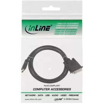 InLine HDMI-DVI laidas HDMI patinas / DVI patinas 18+1 juodas 0,3 m