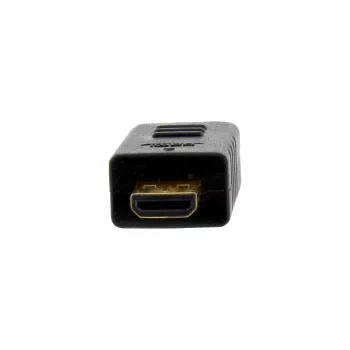 InLine High Speed HDMI laidas su Ethernet, AM/DM, itin plonas juodas/auksinis, 0,3 m