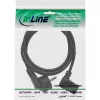 „InLine“ maitinimo laidas, CEE 7/7 kampinis / 3 kontaktų IEC C13 kištukas kampinis, 0,3 m