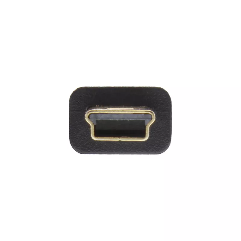 InLine USB 2.0 Plokščias laidas USB A tipo kištukas / Mini-B kištukas 5 kontaktų juodas/auksinis 0,3 m