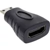 InLine HDMI adapteris, HDMI A lizdas / HDMI C kištukas, 4K/60Hz, auksuoti kontaktai