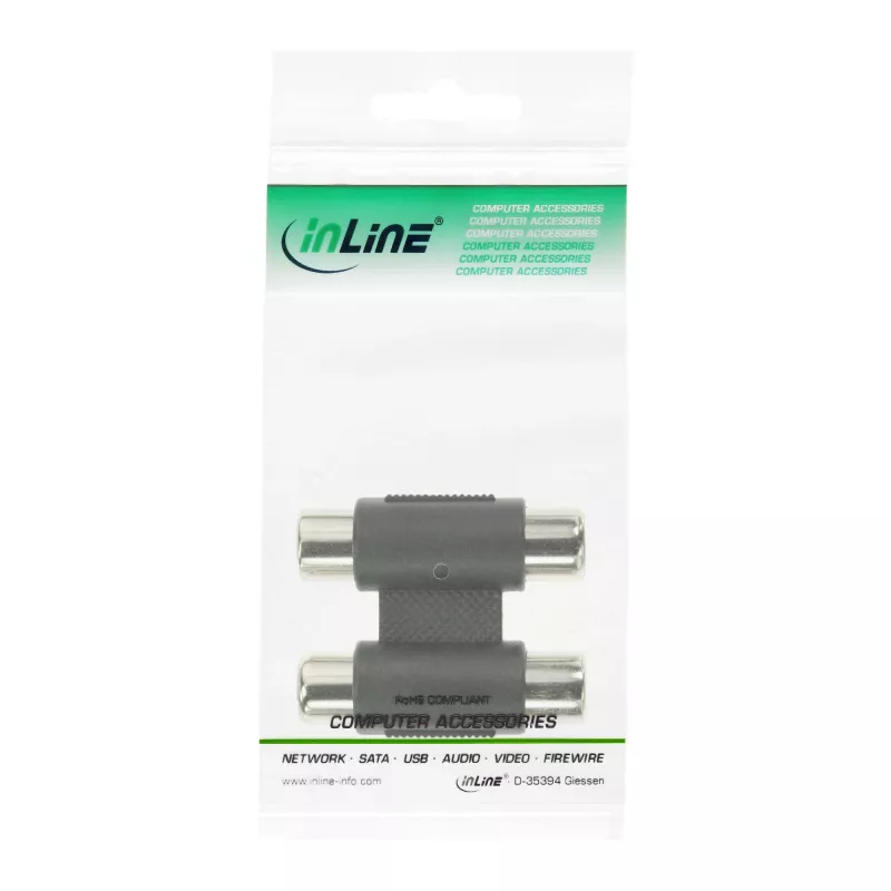 Garso adapteris 2x RCA moteriška / moteriška InLine 99318