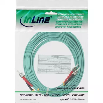 InLine šviesolaidinis dvipusis kabelis ST/ST 50/125µm OM3 1 m