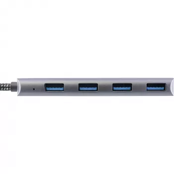 InLine USB 3.2 šakotuvas, USB-C į 4x USB A 10Gb/s, aliuminis, pilkas