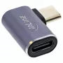 InLine USB4 adapteris, USB-C kištukas/lizdas, kampinis dešinį/kairį, aliuminis, pilkas