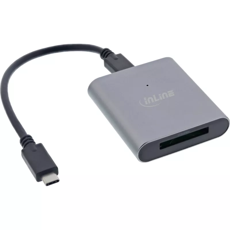 „InLine“ kortelių skaitytuvas USB 3.2 USB-C arba USB-A, CFexpress B tipo kortelėms