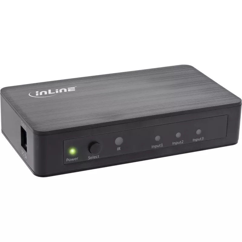 InLine HDMI jungiklis, 3 prievadų, 4K2K@60Hz, HDCP 2.2