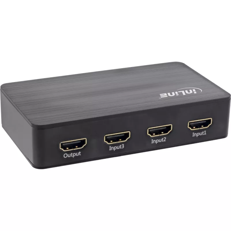 InLine HDMI jungiklis, 3 prievadų, 4K2K@60Hz, HDCP 2.2