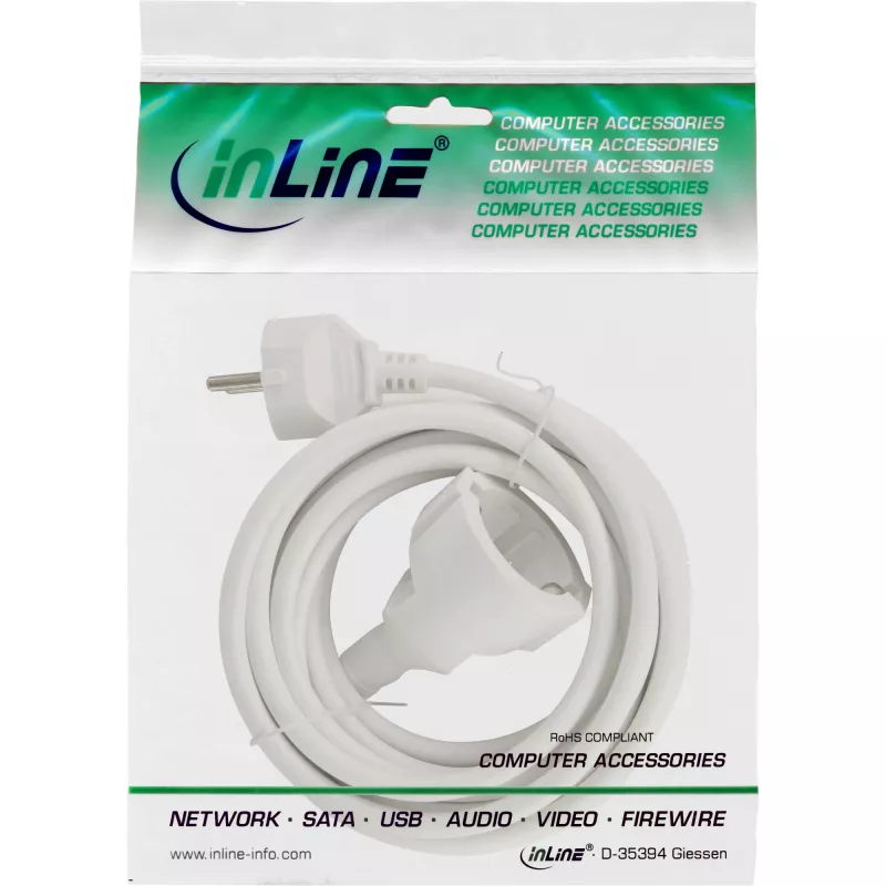 InLine maitinimo ilgintuvo laidas InLine 16402W 2m baltas