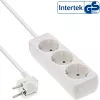 InLine kištukinis lizdas InLine 16431W 3-jų lizdų su įžeminimo kontaktu CEE 7/3 baltas 1,5 m