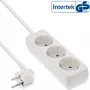 InLine kištukinis lizdas InLine 16431W 3-jų lizdų su įžeminimo kontaktu CEE 7/3 baltas 1,5 m