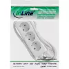 InLine kištukinis lizdas InLine 3 krypčių apsauginis kontaktas CEE 7/3 baltas 5 m