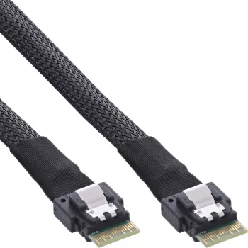 InLine plonas SAS laidas, SFF-8654 į SFF-8654, 24Gb/s, 0,5 m