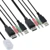InLine kabelis KVM Switch, 2-port, Displayport 1.2, 4K, USB, Audio