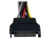 StarTech.com 6 colių SATA maitinimo Y skirstytuvo kabelio adapteris - M/F