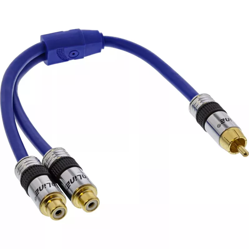 InLine RCA Y laidas Premium 1x RCA kištukas / 2x RCA lizdas 0,25 m