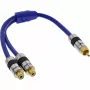 InLine RCA Y laidas Premium 1x RCA kištukas / 2x RCA lizdas 0,25 m