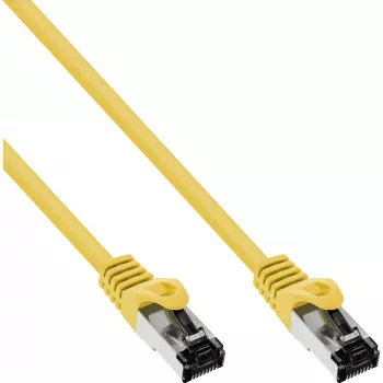 InLine komutacinis kabelis, S/FTP (PiMf), Cat.8.1, 2000MHz, be halogenų, geltonas, 0,3 m