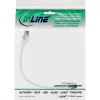 InLine komutacinis kabelis, S/FTP (PiMf), Cat.8.1, 2000 MHz, be halogenų, baltas, 0,25 m