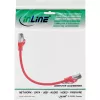 InLine komutacinis kabelis, S/FTP (PiMf), Cat.8.1, 2000 MHz, be halogenų, raudonas, 0,3 m