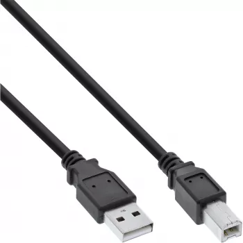 InLine USB 2.0 laidas A tipo kištukas / B tipo kištukas juodas 3m