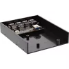 InLine 4 prievadų USB 3.0 skydelio šakotuvas, skirtas 3,5 colio diskelių įrenginio lizdui, juodas