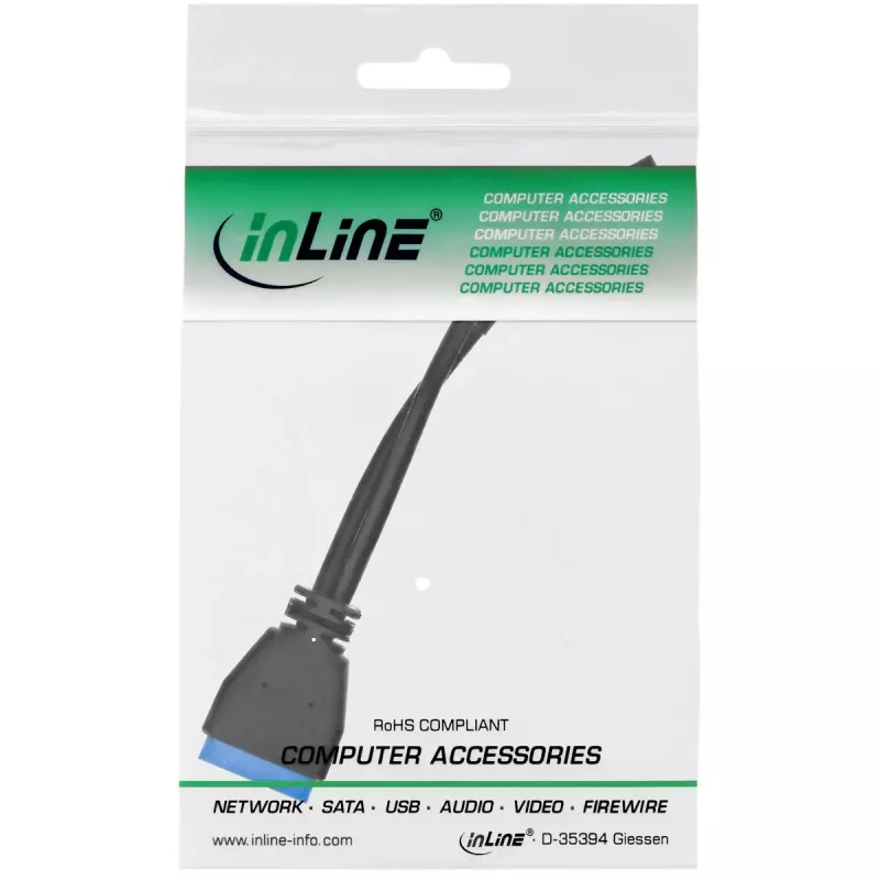 InLine USB 2.0 į 3.0 vidinis USB antraštės kabelis 33449I