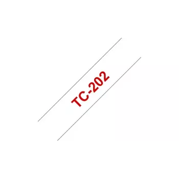 Etikečių juostelė TC Brother TC202 12 mm raudona ant balto