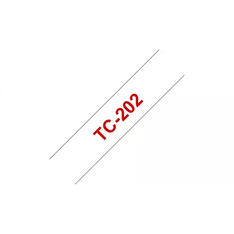Etikečių juostelė TC Brother TC202 12 mm raudona ant balto