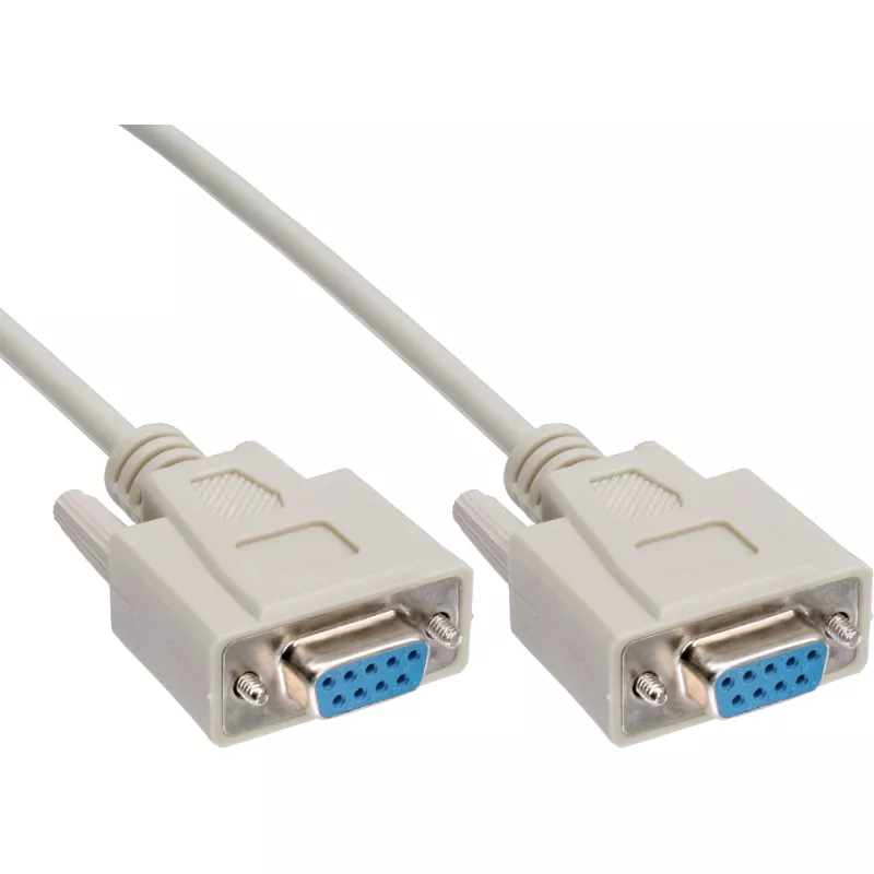 Serijinis nulinio modemo laidas InLine B-12222, 9 kontaktų lizdas-lizdas, 2 m