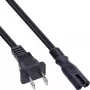 InLine B-16654U maitinimo laidas juodas 1,8 m NEMA 1-15P IEC C7