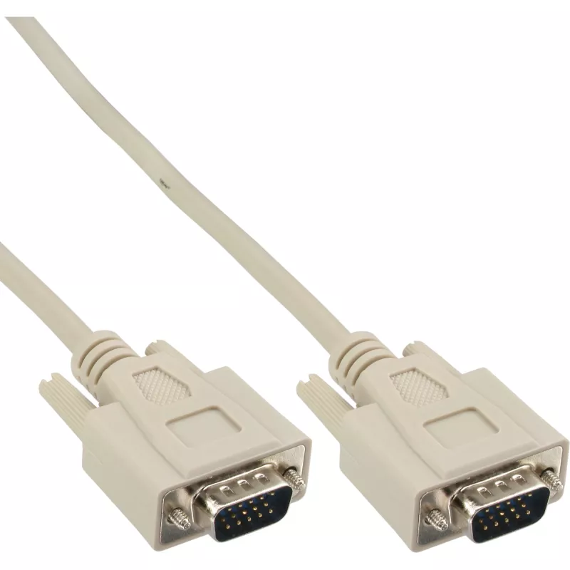 VGA laidas 15 kontaktų HD tėvas / tėvas smėlio spalvos 5 m InLine 17712D