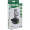 „InLine“ USB 3.2 Gen.1 laidas USB A tipo kištukinis / A tipo lizdinis + maitinimas, su stovu, juodas, 1 m