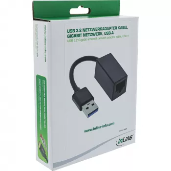 InLine USB 3.2 Gigabit eterneto tinklo adapterio laidas, USB-A