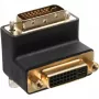 InLine DVI-I adapteris 90° kampinis skaitmeninis + analoginis 24+5 kištukas / lizdas juodas