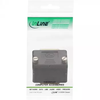 InLine DVI-I adapteris 90° kampinis skaitmeninis + analoginis 24+5 kištukas / lizdas juodas